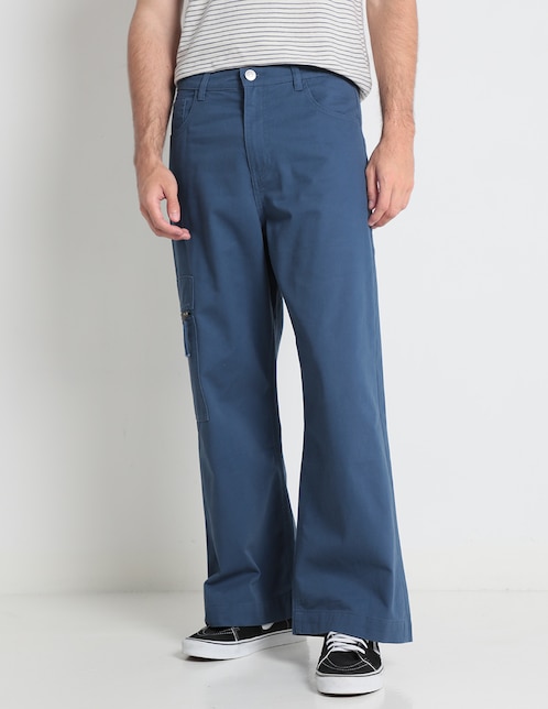Pantalón regular de algodón para hombre