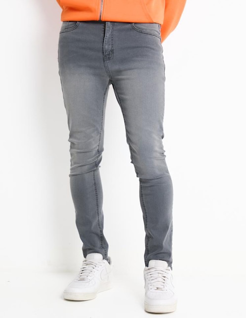 Jeans slim deslavado para hombre 1