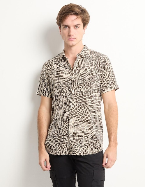 Camisa casual de algodón manga corta para hombre 1