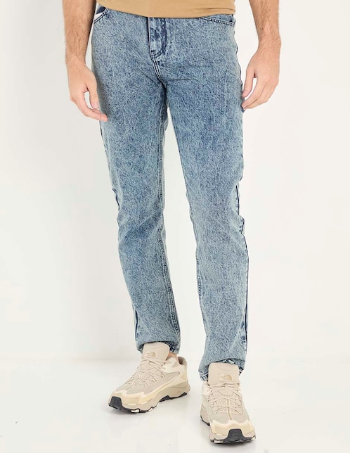 Jeans straight lavado bitono para hombre 1