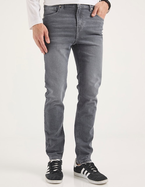 Jeans slim deslavado para hombre 1