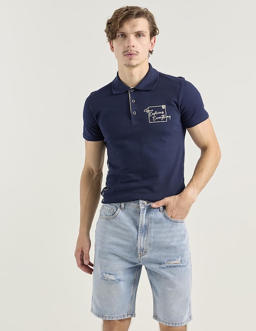 Bermuda Non Stop de mezclilla para hombre