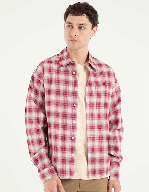Camisa casual manga larga para hombre 1
