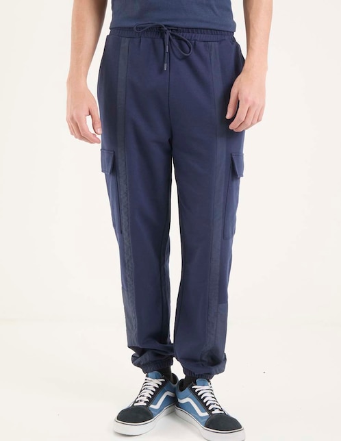 PANTALON CARGO NON ST, CH, AZUL MARINO