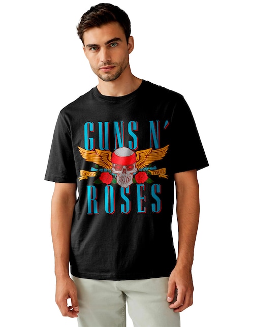Playera Guns and Roses cuello redondo para hombre 1