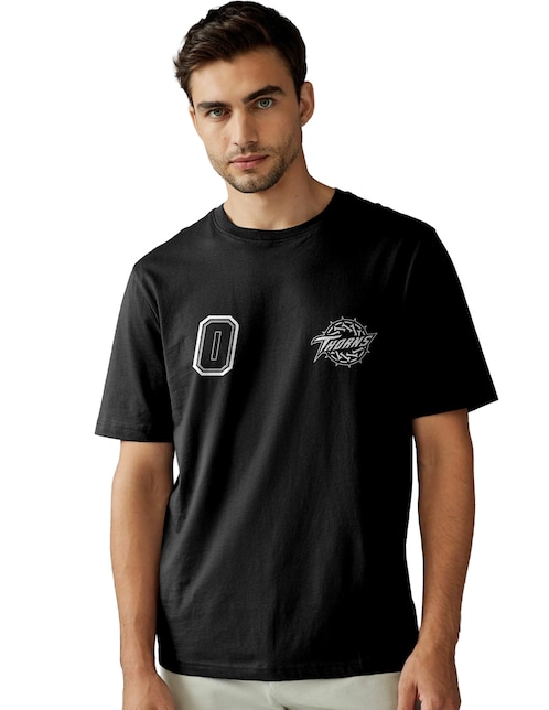 Playera cuello redondo para hambre 1