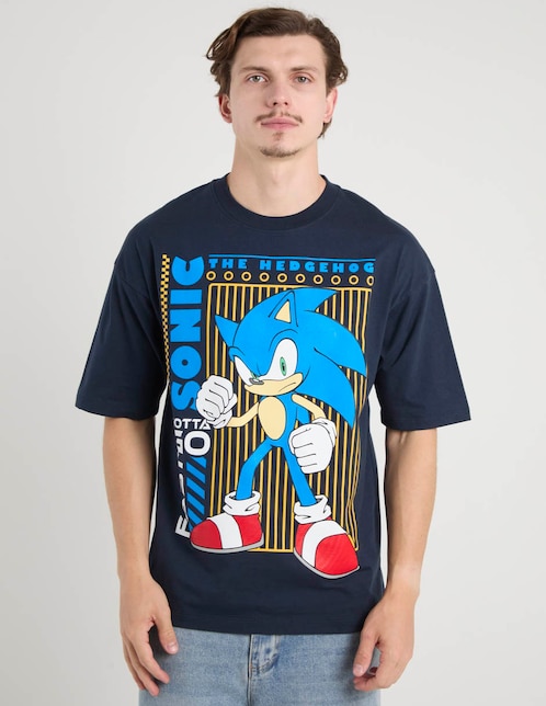 Playera Sonic The Hedgehog cuello redondo para hombre 1