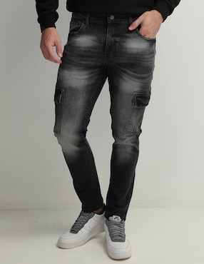 Jeans Skinny Non Stop Deslavado Para Hombre