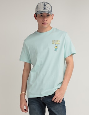 Playera Bob Esponja Cuello Redondo Para Hombre