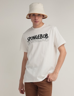 Playera Bob Esponja Cuello Redondo Para Hombre