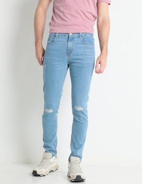 Jeans Skinny Non Stop Deslavado Para Hombre