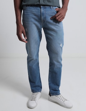 Jeans Slim Non Stop Lavado Desgastado Para Hombre