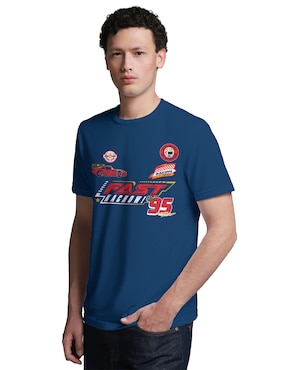 Playera Disney Cars Cuello Redondo Para Hombre