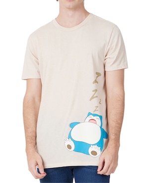 Playera Pokemon Cuello Redondo Para Hombre