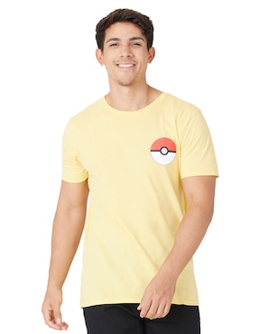 Playera Pokémon Cuello Redondo Para Hombre