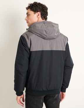 Chamarra bomber con capucha para hombre