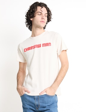 Playera Crunchyroll Chainsaw Man Cuello Redondo Para Hombre