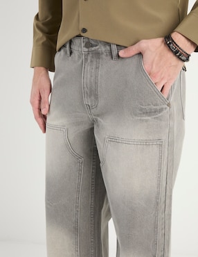 Jeans carpenter straight Non Stop deslavado para hombre