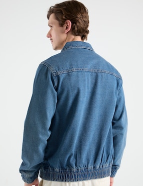 Chamarra bomber Non Stop de mezclilla con bolsillos para hombre