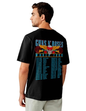 Playera Bravado Guns and Roses cuello redondo para hombre