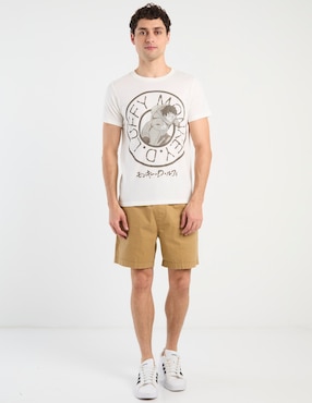 Playera One Piece cuello redondo para hombre