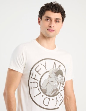 Playera One Piece cuello redondo para hombre