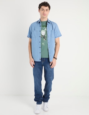 Playera One Piece cuello redondo para hombre