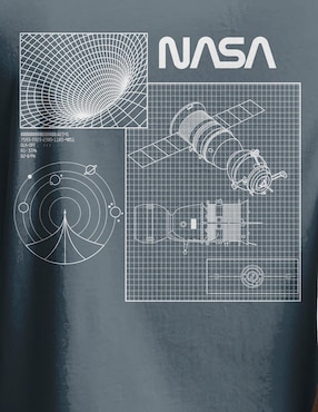 Playera NASA cuello redondo para hombre