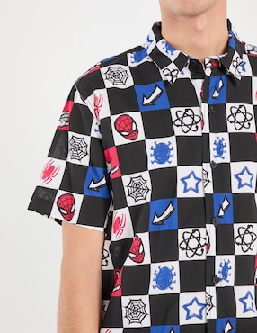 Camisa casual Paramount Spider-Man de algodón manga corta para hombre