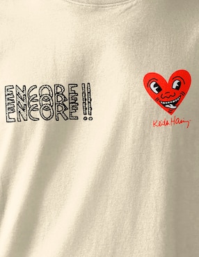 Playera Keith Haring cuello redondo para hombre