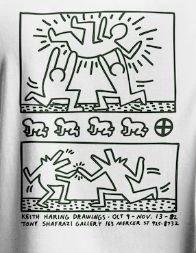 Playera Keith Haring cuello redondo para hombre