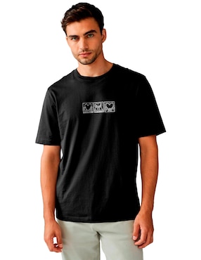 Playera Keith Haring cuello redondo para hombre