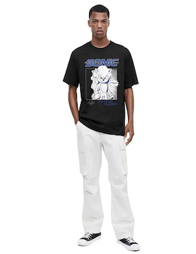 Playera Exim Sonic cuello redondo para hombre