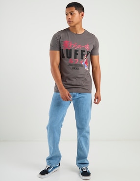 Playera One Piece cuello redondo para hombre