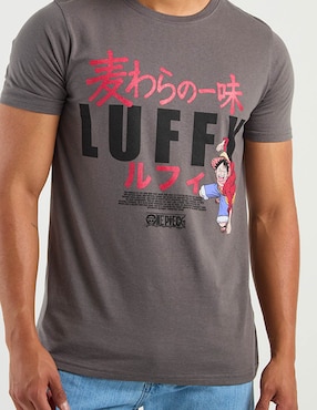 Playera One Piece cuello redondo para hombre
