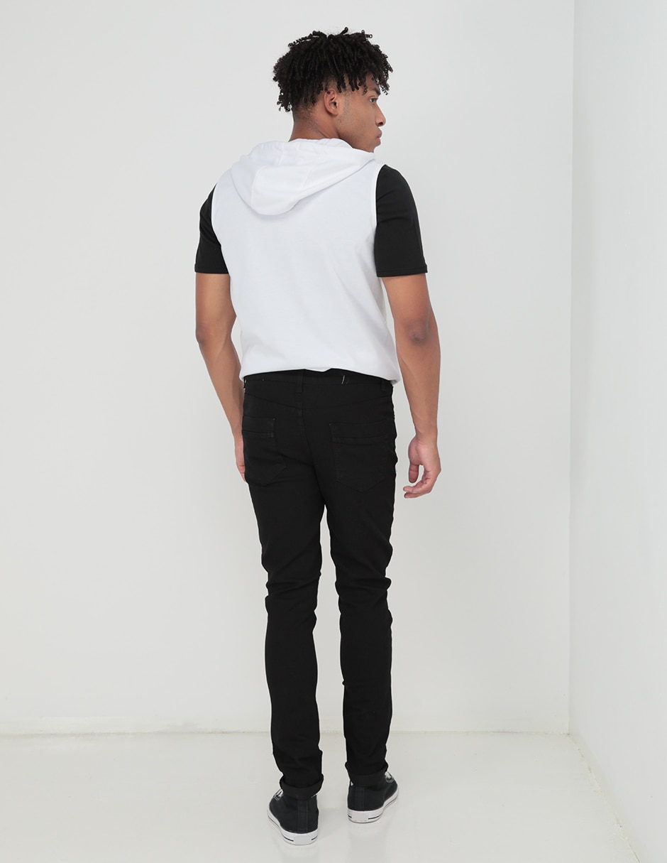 Jeans skinny lavado obscuro para hombre 6