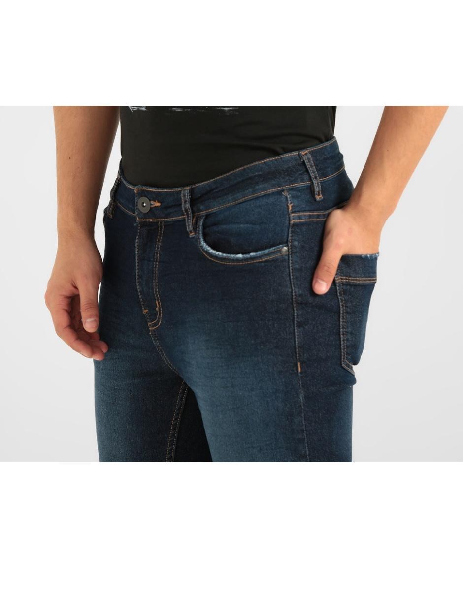 Jeans skinny lavado stone wash para hombre 7