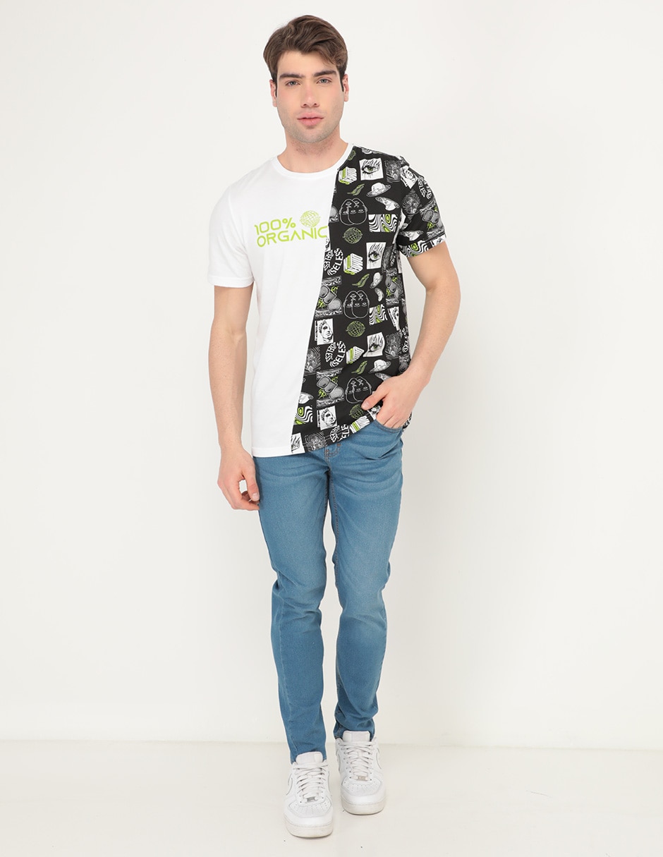 Jeans slim lavado sand blast para hombre 6
