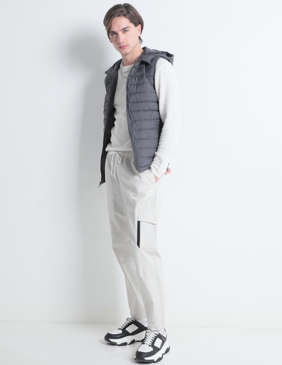 CHALECO NON STOP, M, GRIS OBSCURO LISO