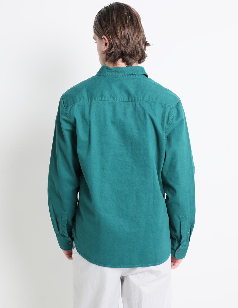 Camisa casual de algodón manga larga para hombre 2