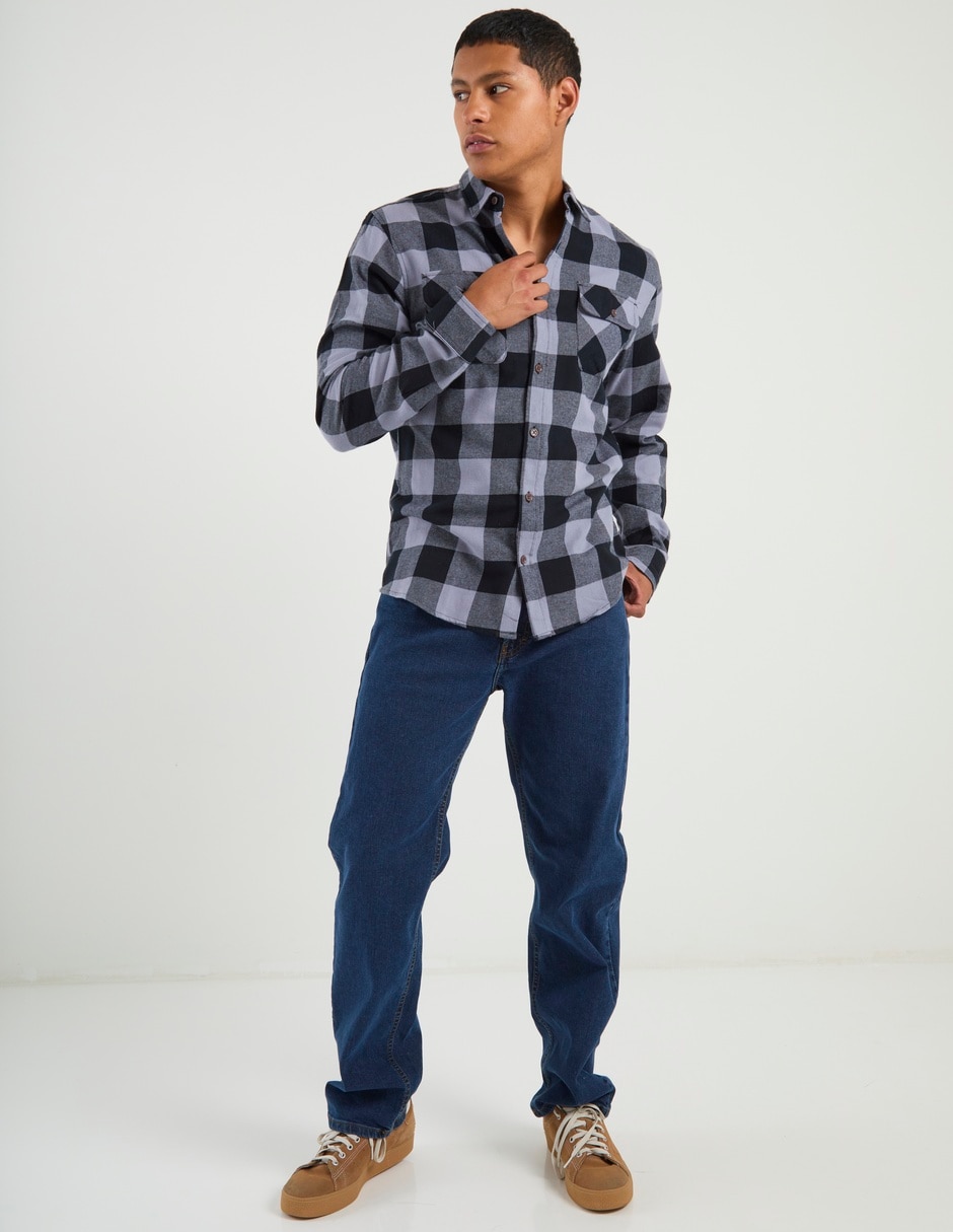 Camisa casual manga larga para hombre 3