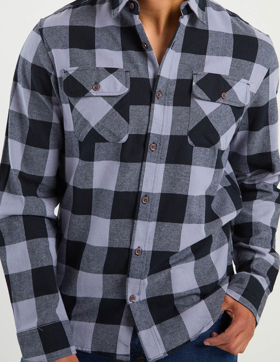 Camisa casual manga larga para hombre 4