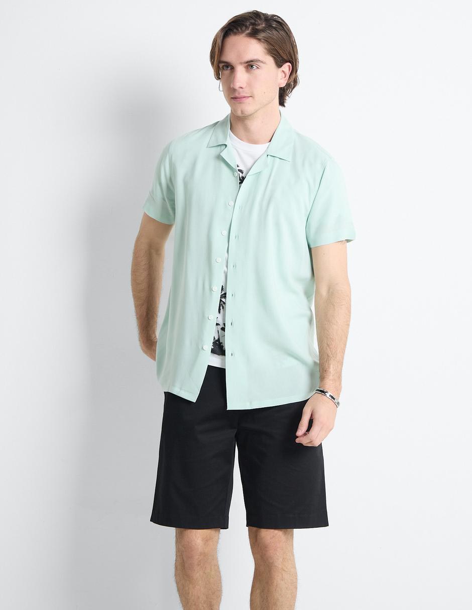 Camisa casual manga corta para hombre