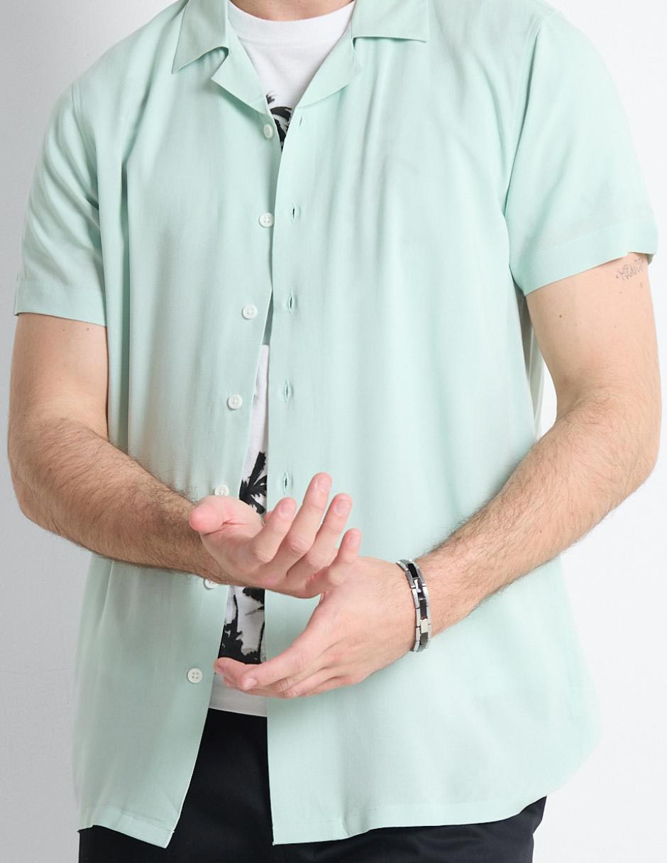 Camisa casual manga corta para hombre 4