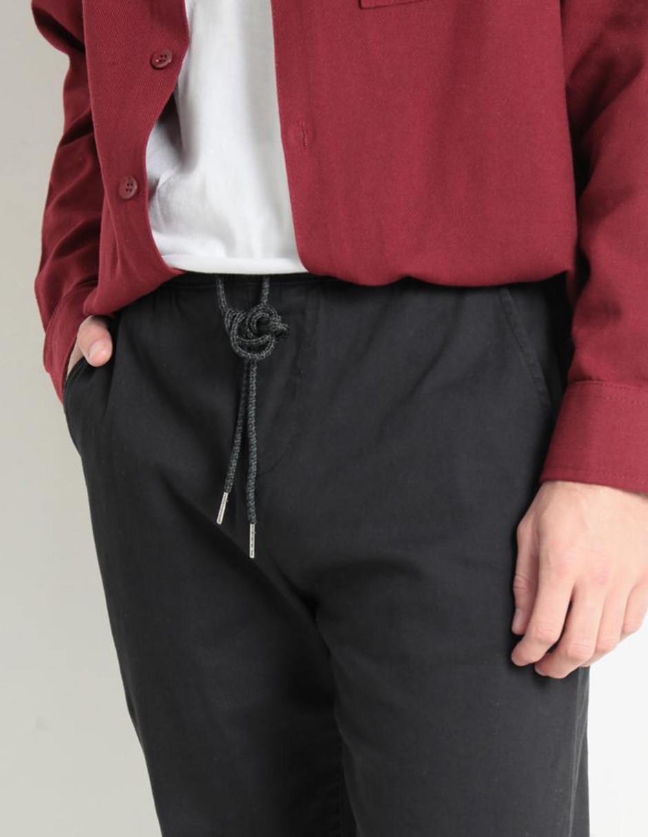 PANTALON NON STOP, M, NEGRO LISO RECTO
