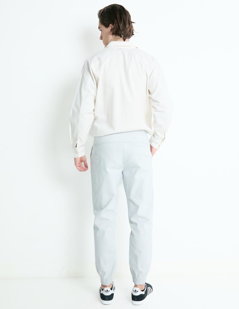 Pantalón jogger regular de gabardina para hombre 2