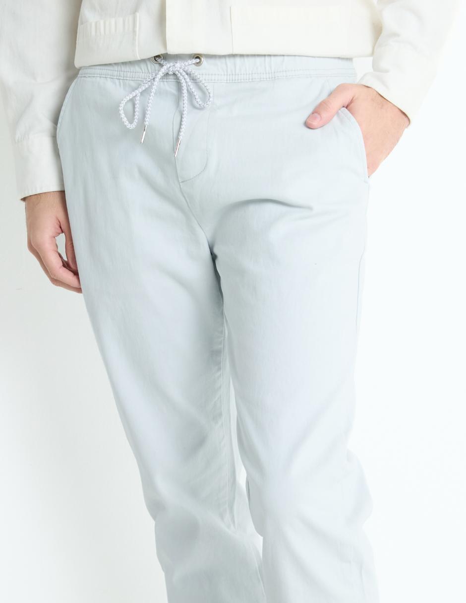 Pantalón jogger regular de gabardina para hombre 4
