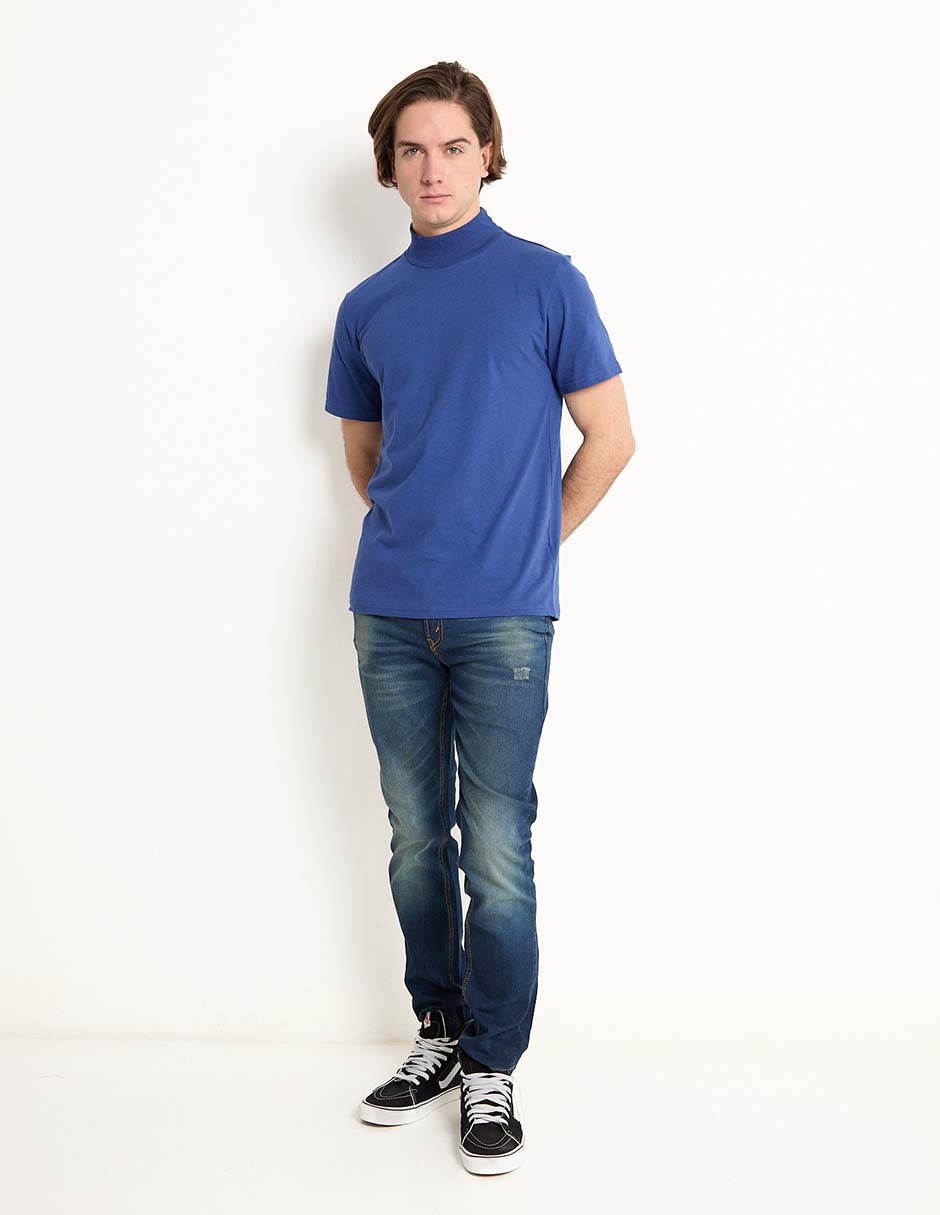 Jeans slim deslavado para hombre 3