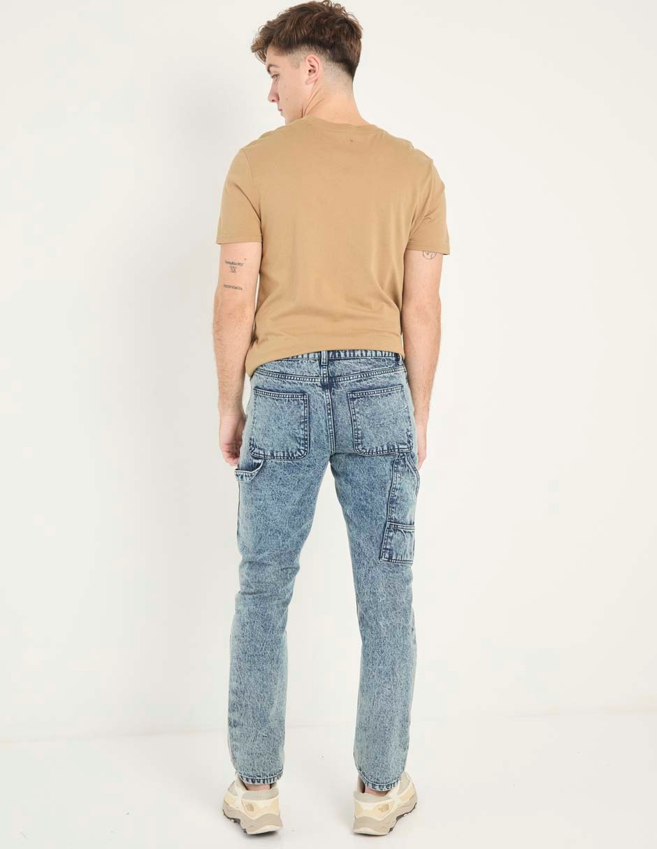 Jeans straight lavado bitono para hombre 2