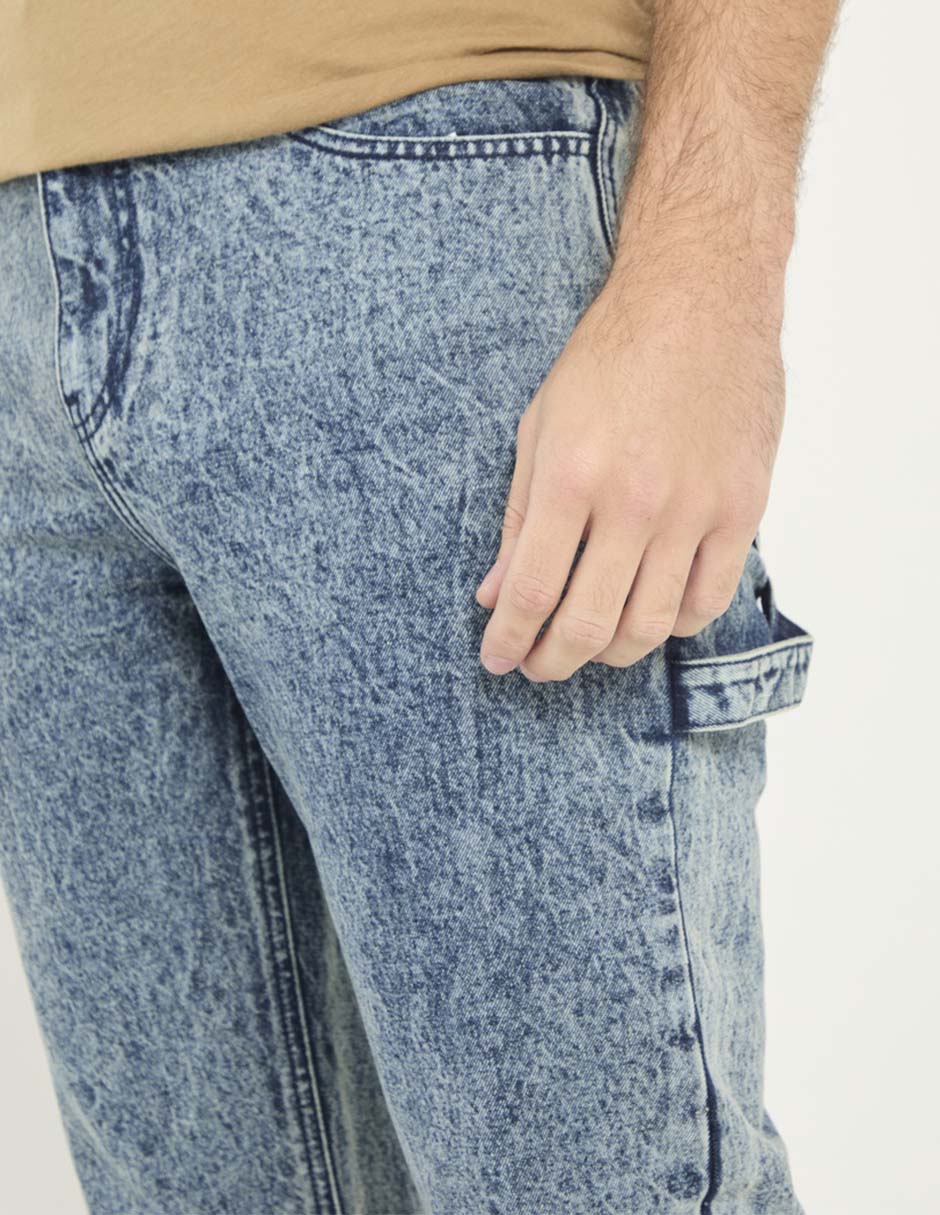 Jeans straight lavado bitono para hombre 4